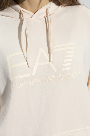 EA7 Emporio Armani Steel Logo-printed hoodie