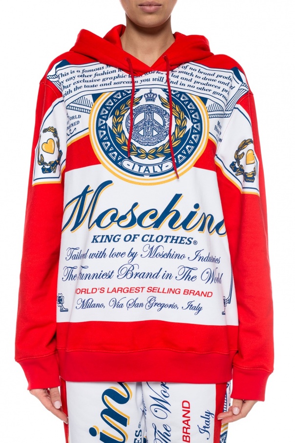 moschino red hoodie