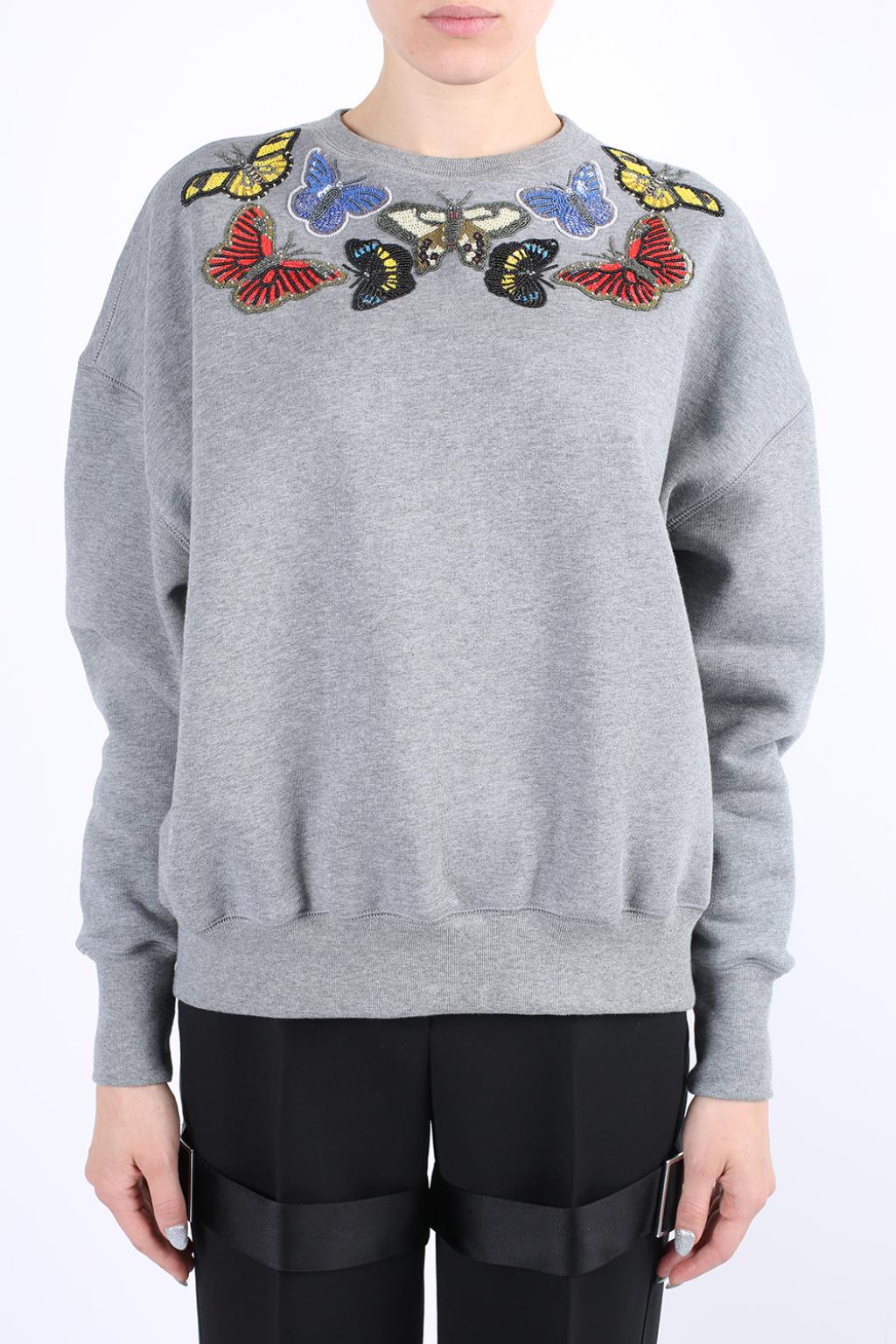 Grey Embroidered sweatshirt Alexander McQueen - Sweden