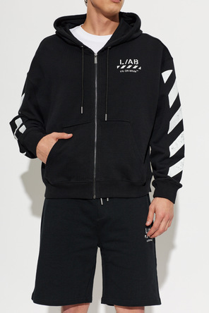 L/AB c/o Off-White Hooded zip-up sweatshirt