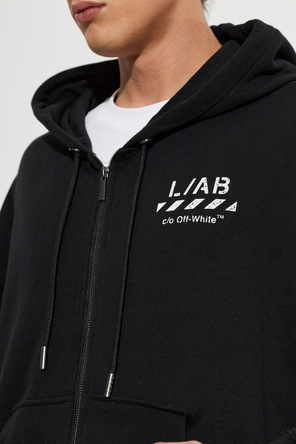 L/AB c/o Off-White Hooded zip-up sweatshirt