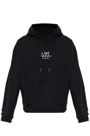 Black hoodie with contrast prints