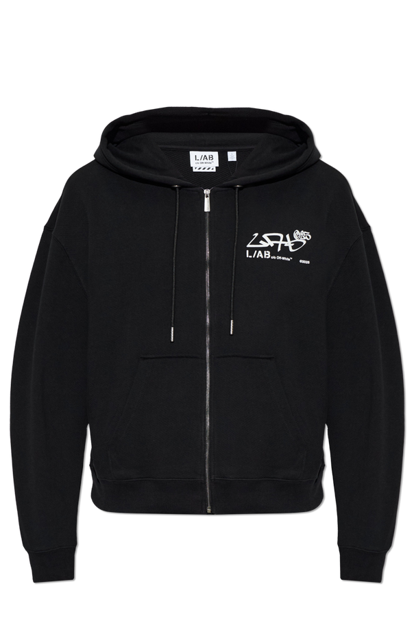 L/AB c/o Off-White Hooded zip-up sweatshirt