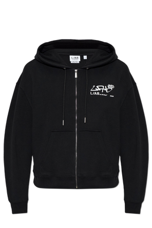 Hooded zip-up sweatshirt