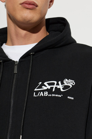 L/AB c/o Off-White Hooded zip-up sweatshirt