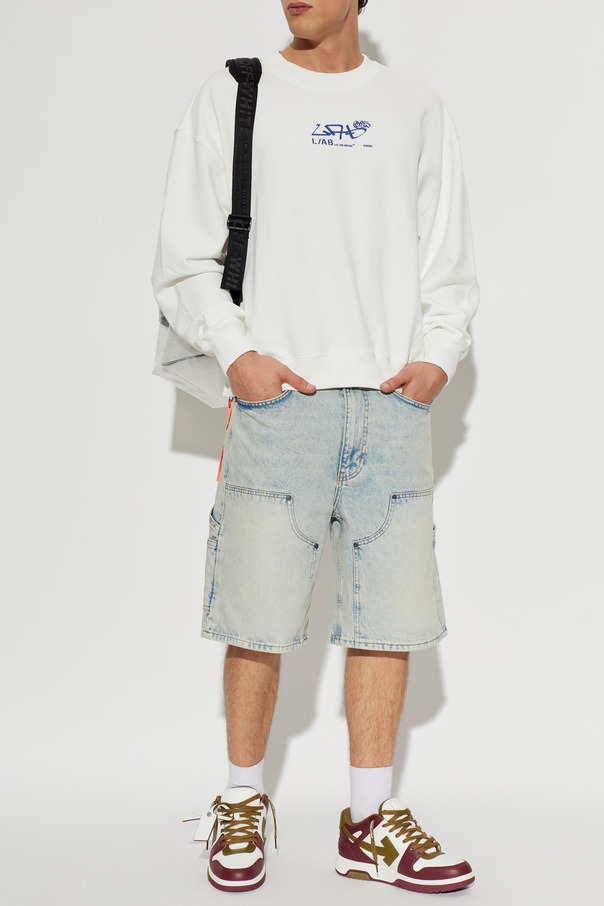 L/AB c/o Off-White Crewneck sweatshirt with printed logo