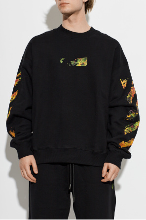 Off-White Sweatshirt with a multicolored printed logo
