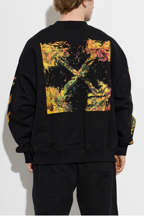 Off-White Sweatshirt with a multicolored printed logo