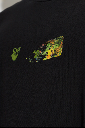 Off-White Sweatshirt with a multicolored printed logo