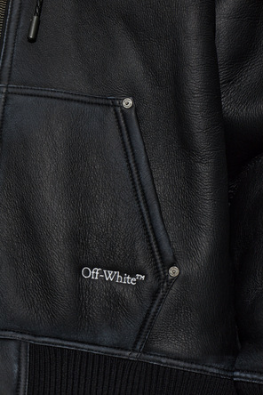Off-White Casaco de pele de carneiro com capuz