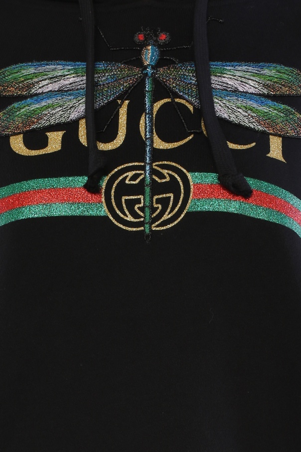 Black Appliqued sweatshirt Gucci - Vitkac TW