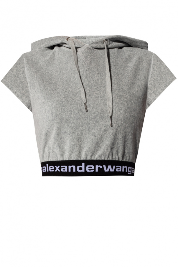 ALEXANDER WANG Cropped cotton-jersey T-shirt