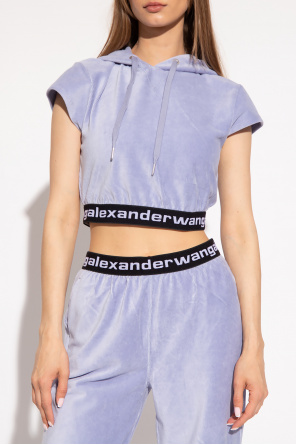 T by Alexander Wang Krótka bluza z kapturem