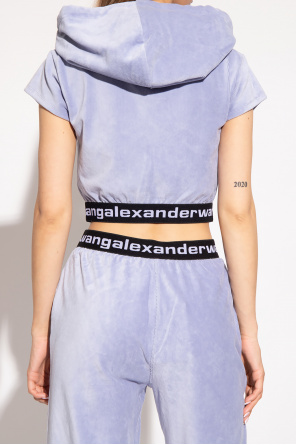 T by Alexander Wang Krótka bluza z kapturem