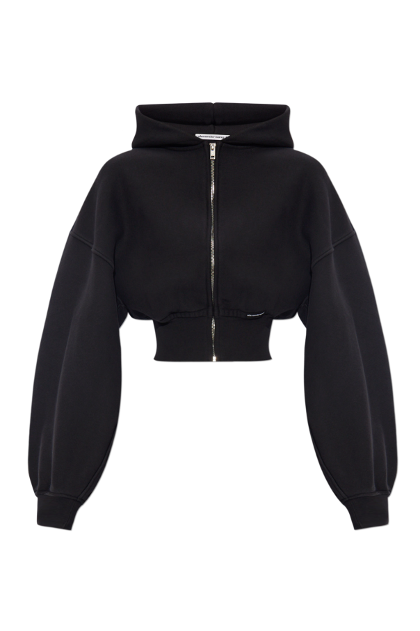T by Alexander Wang Cropped hoodie with logo
