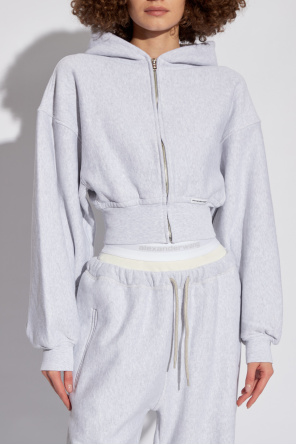 T by Alexander Wang Cropped hoodie with logo
