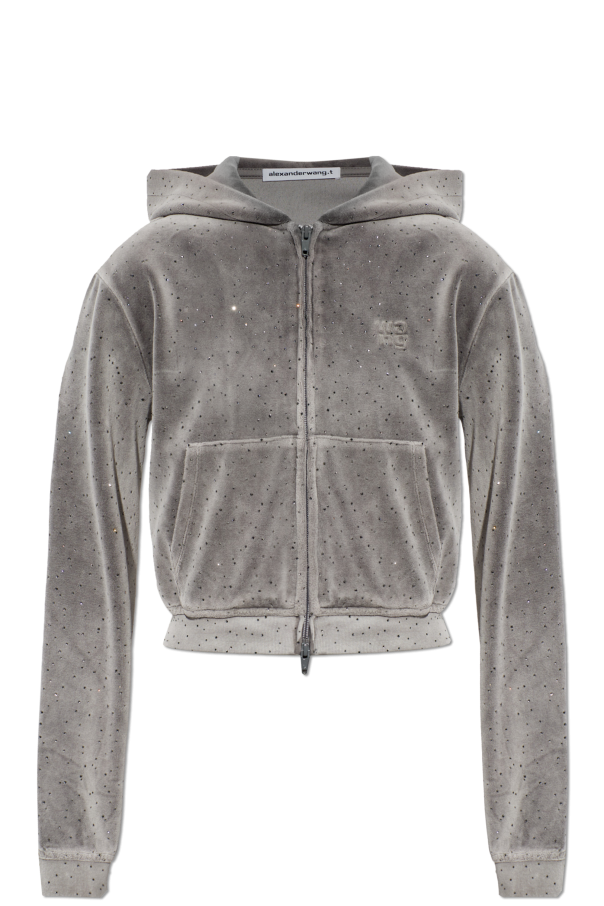 Sweatshirt with shimmering crystals od Alexander Wang