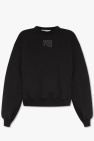 Calvin Klein Performance Sweatshirt met korte rits en logobies in felwit