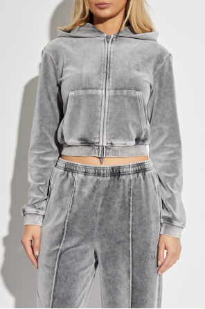T by Alexander Wang Velvet hoodie