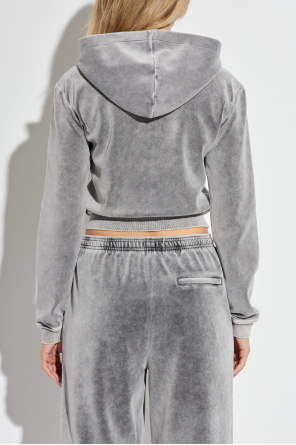 T by Alexander Wang Velvet hoodie