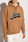 BOSS x Russell Athletic Hoodie with logo patch