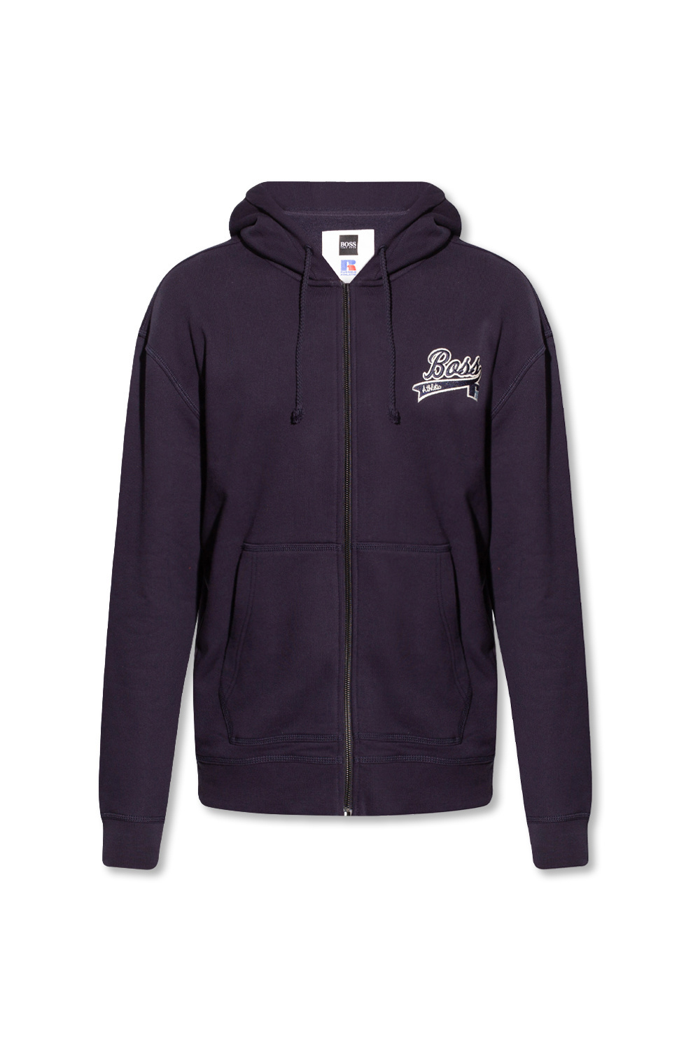 BOSS x Russell Athletic Ragazzi hoodie with logo patch