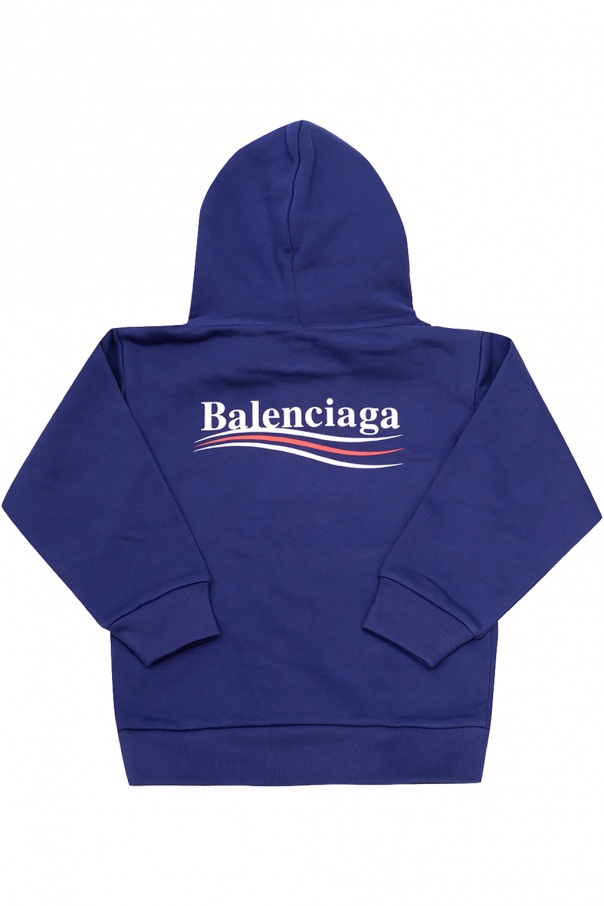 Balenciaga Kids Logo fitted hoodie