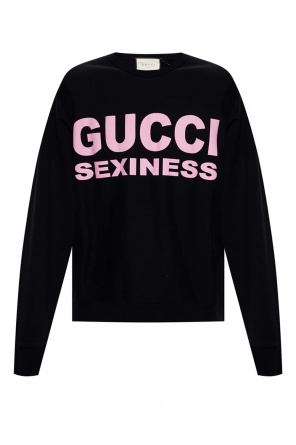 cotton sweatshirt with Gucci lamb print