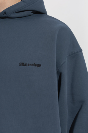 Balenciaga Logo-embroidered longues hoodie