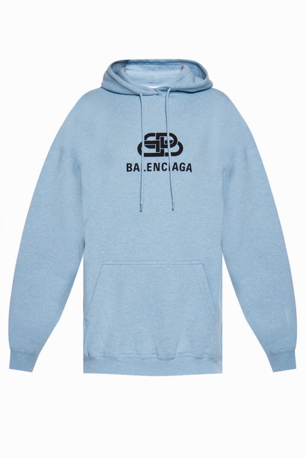 balenciaga receipt hoodie blue