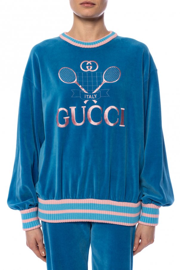 pink gucci sweatshirt tennis