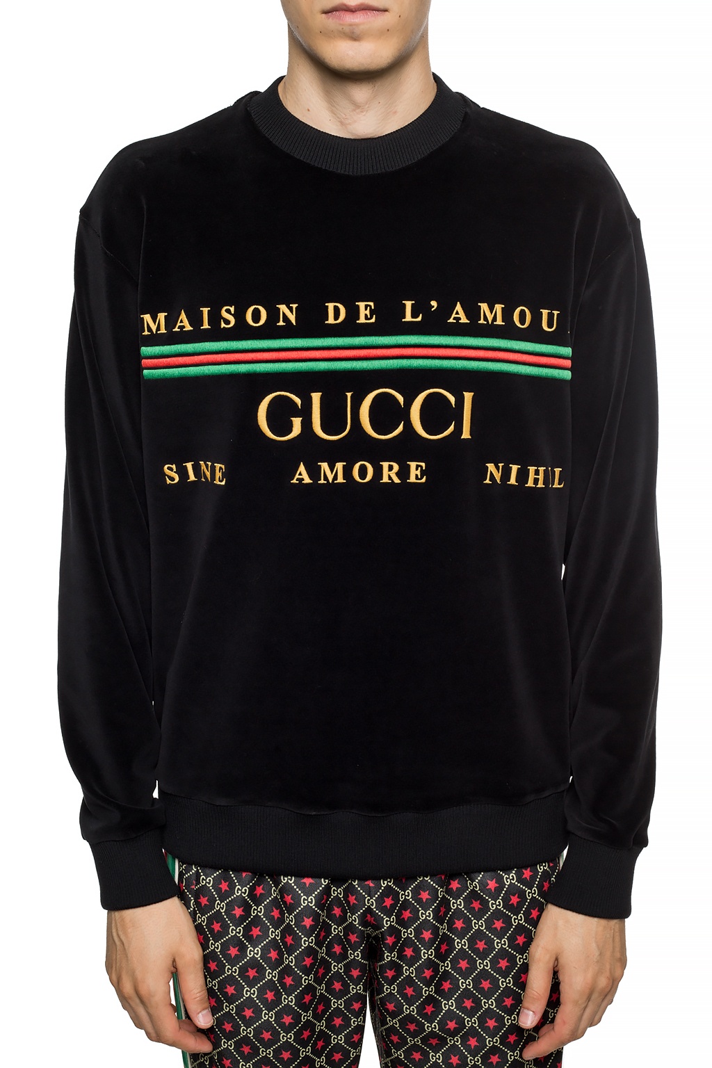gucci velvet sweatshirt