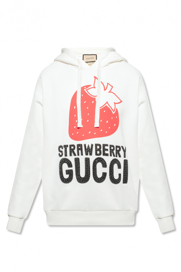 gucci black Printed hoodie