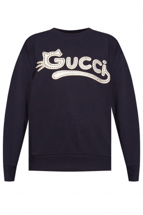 gucci kids gg logo print jumper
