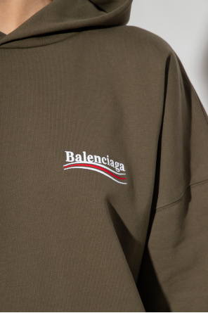 Balenciaga Logo-embroidered Floral hoodie