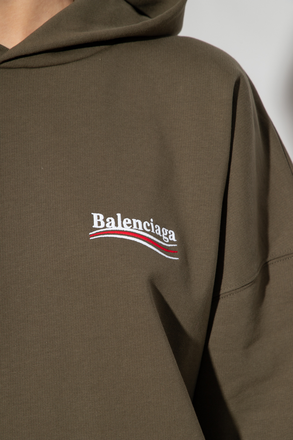 Balenciaga Logo-embroidered hoodie