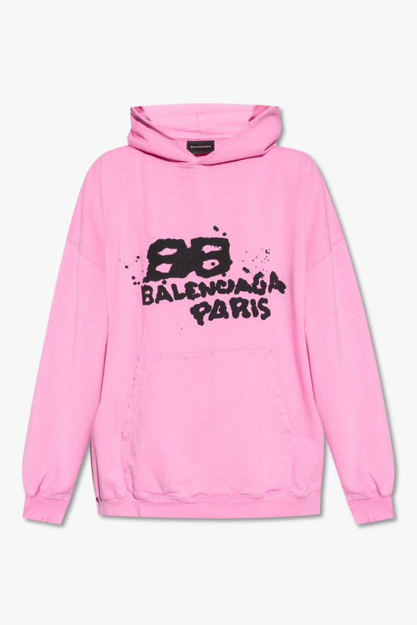 Balenciaga Logo-printed down hoodie
