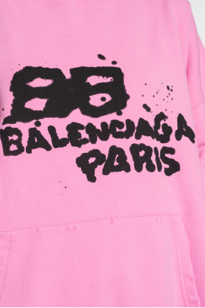 Balenciaga Logo-printed rosso hoodie
