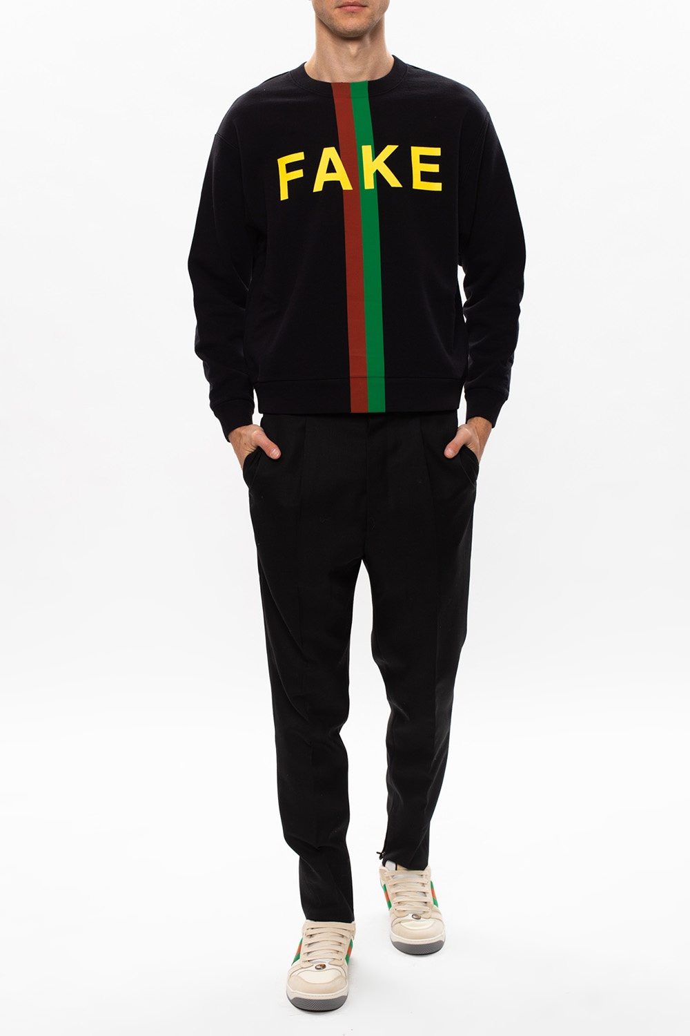 GUCCI 2021-22FW Gucci Boutique print sweatshirt (623244 XJCKX 1082)