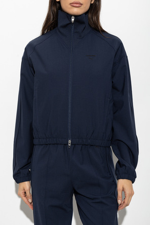 Puma Navy cropped zip-front sweatshirt