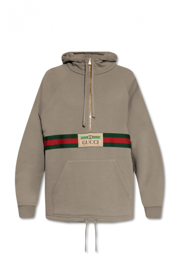 gucci T-shirt Hoodie with Web stripe