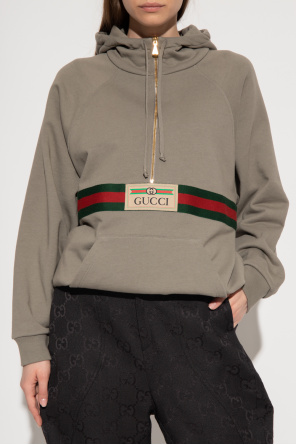 gucci T-shirt Hoodie with Web stripe
