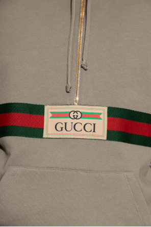 gucci T-shirt Hoodie with Web stripe