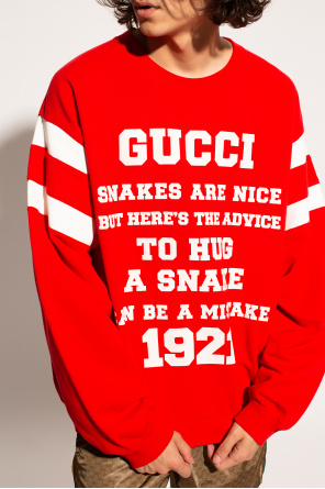 gucci slides Printed sweatshirt
