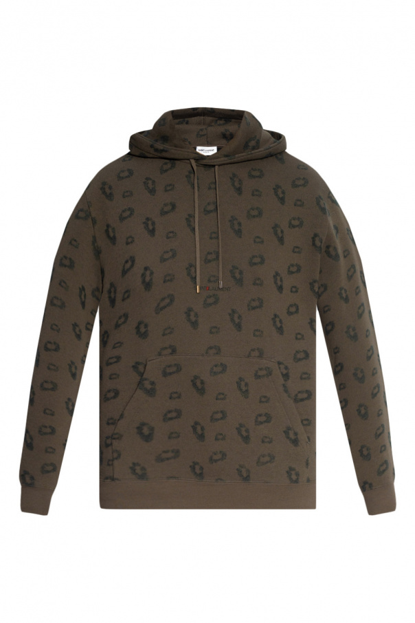 Saint Laurent Leopard-printed hoodie