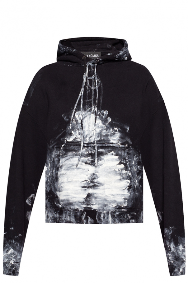 Balenciaga Cropped plaid hoodie