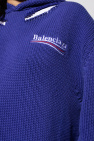 Balenciaga logo-print zipped sweatshirt Blau