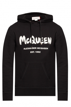 Alexander McQueen Punk logo-engraved chain-detail single ear cuff