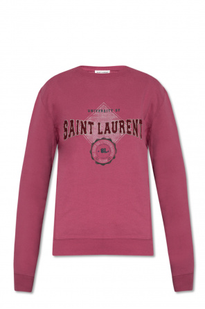 woman saint laurent tops logo cotton t shirt
