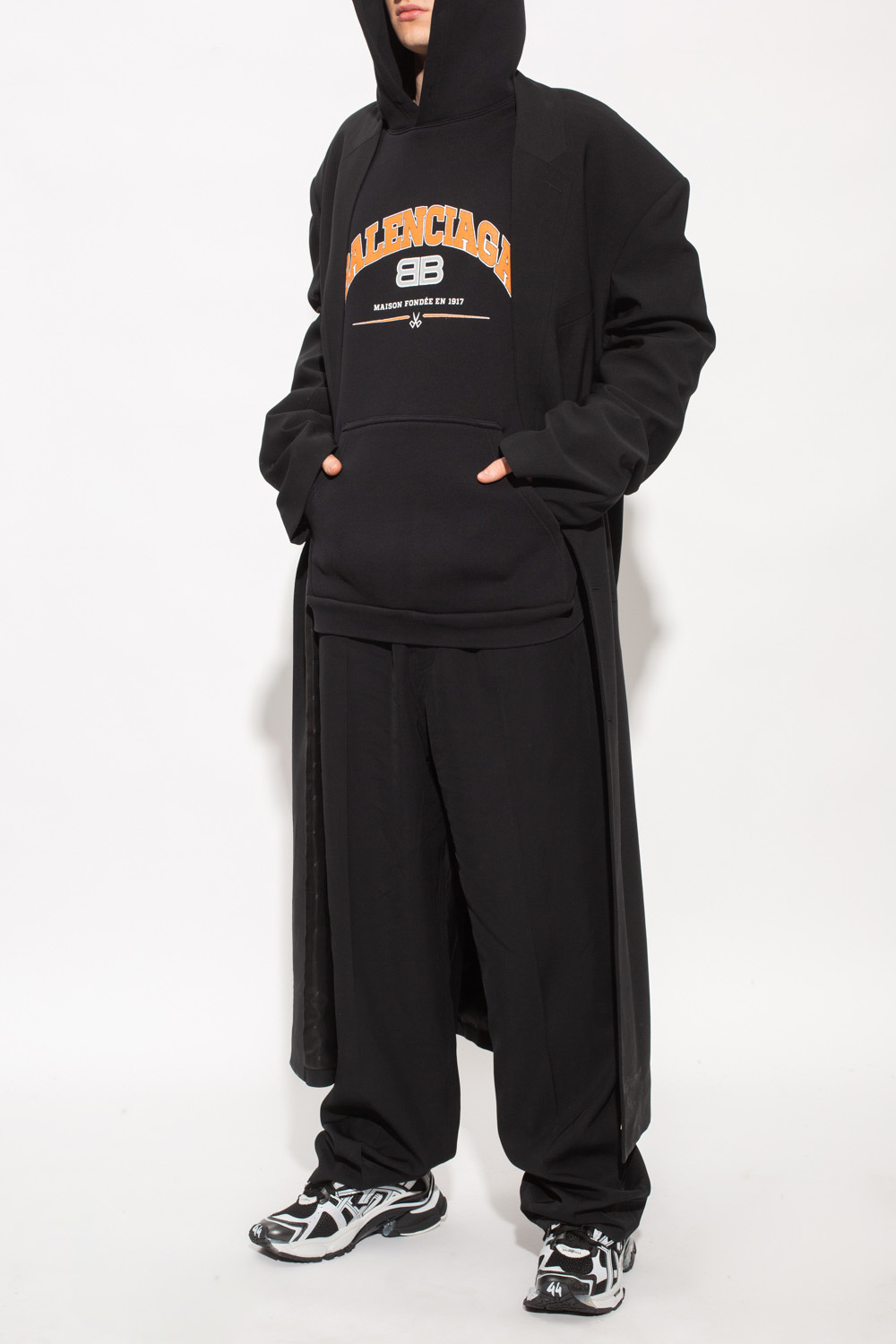 peplum hooded sweatshirt dress